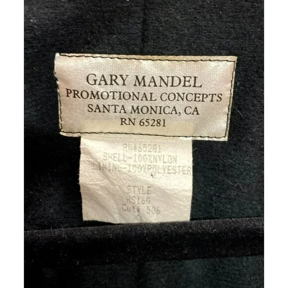 Vintage Gary Mandel Windbreaker Retro Jacket XL Black Red Purple 80s 90s Y2K - Picture 6 of 7